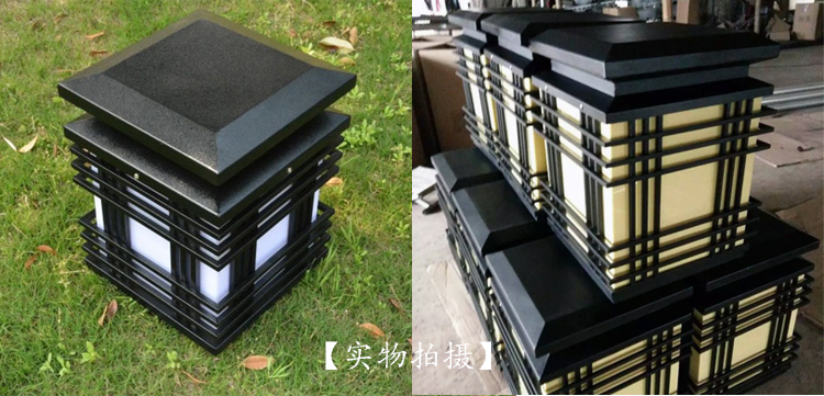 香蕉视频官网照明(QDZTD-001)户外方柱形大门柱头灯实拍效果展示图片
