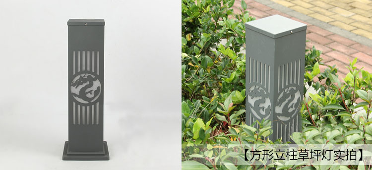 东莞香蕉视频官网照明(QDCPD-003)60cm中式方形立柱LED草坪灯实物图片