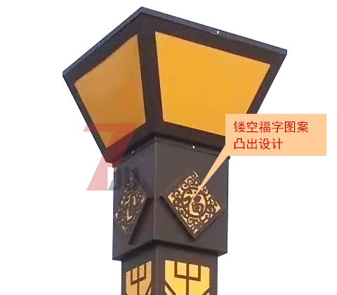 (QDJGDZ-012)3.5米广场镂空香蕉视频最新网址柱细节展示1
