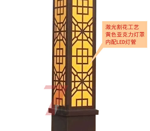 (QDJGDZ-012)3.5米广场镂空香蕉视频最新网址柱细节展示2