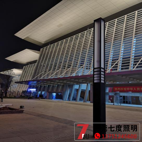 6米现代简约市政广场LED香蕉视频最新网址柱安装效果图