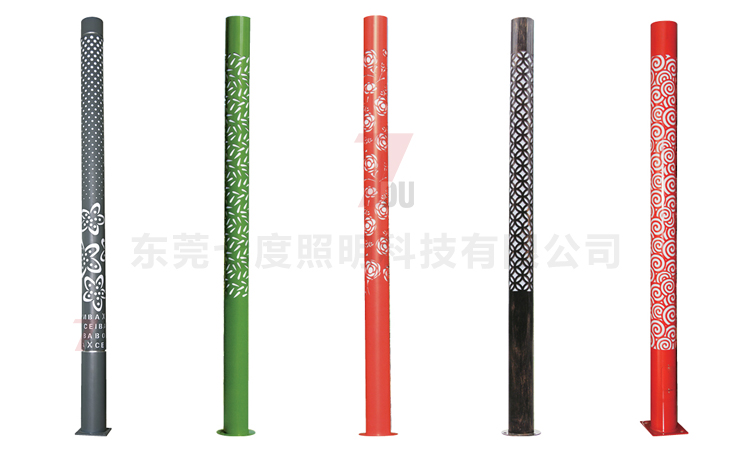 (QDJGDZ-025)公园特色圆柱形镂空花纹香蕉视频最新网址柱更多割花样式展示