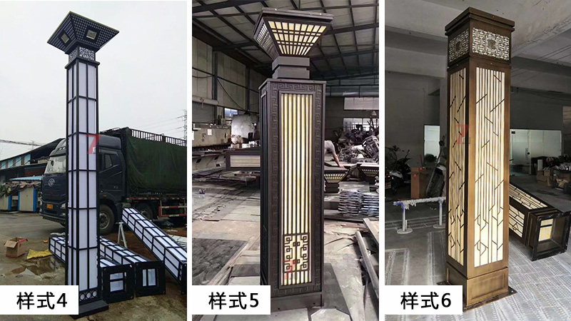 (QDJGDZ-030)新中式庭院方形矮柱装饰香蕉视频最新网址样式选型二
